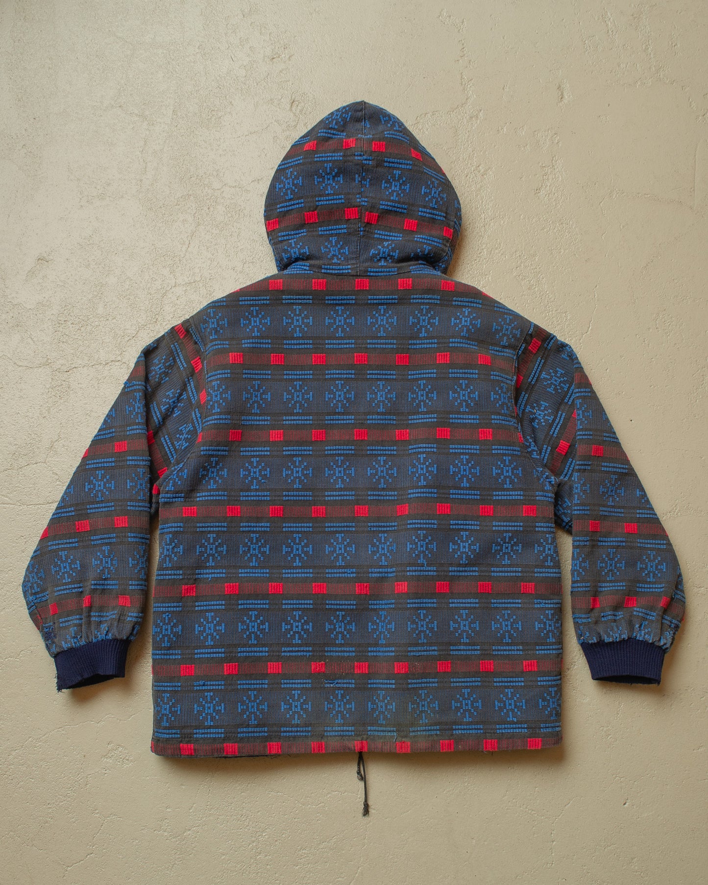 1950s/60s Corduroy Nordic Pattern Kids Jacket blue