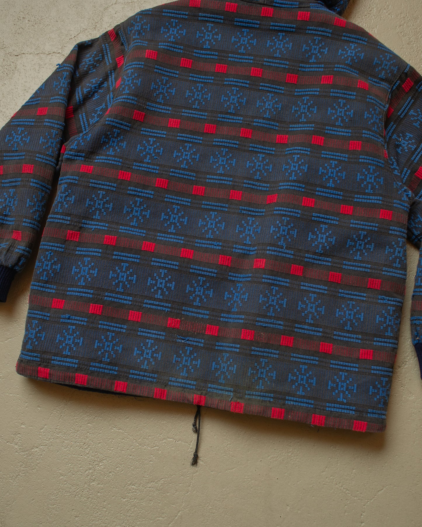 1950s/60s Corduroy Nordic Pattern Kids Jacket blue