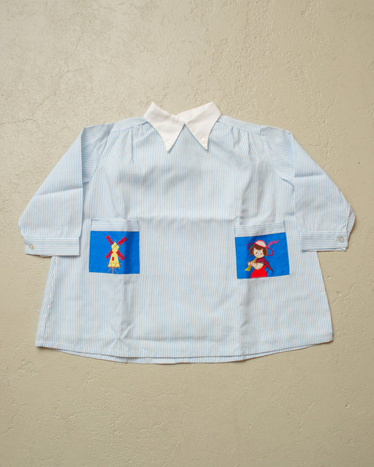 1940s German Kids Blouse blue - 2 Years