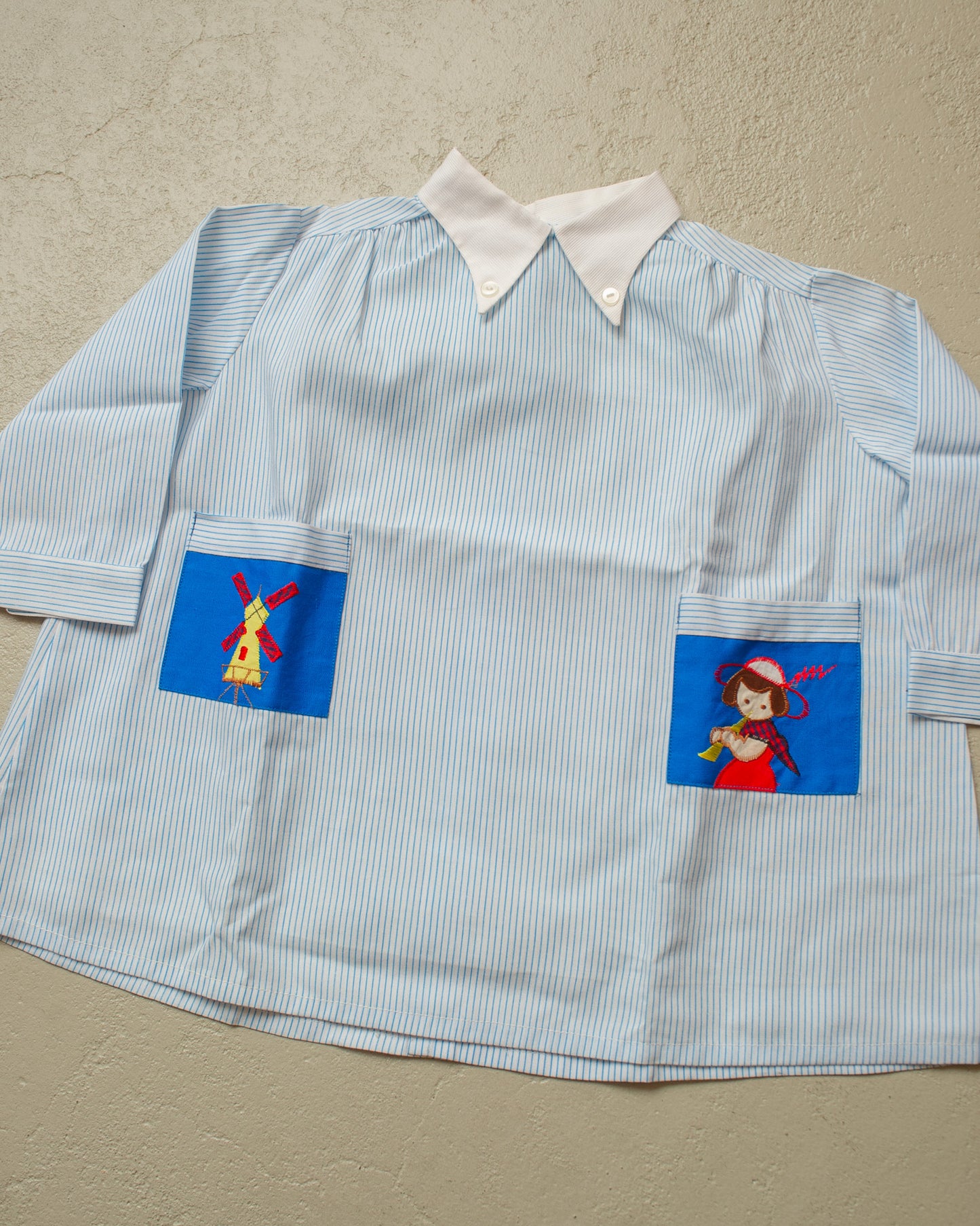 1940s German Kids Blouse blue - 2 Years