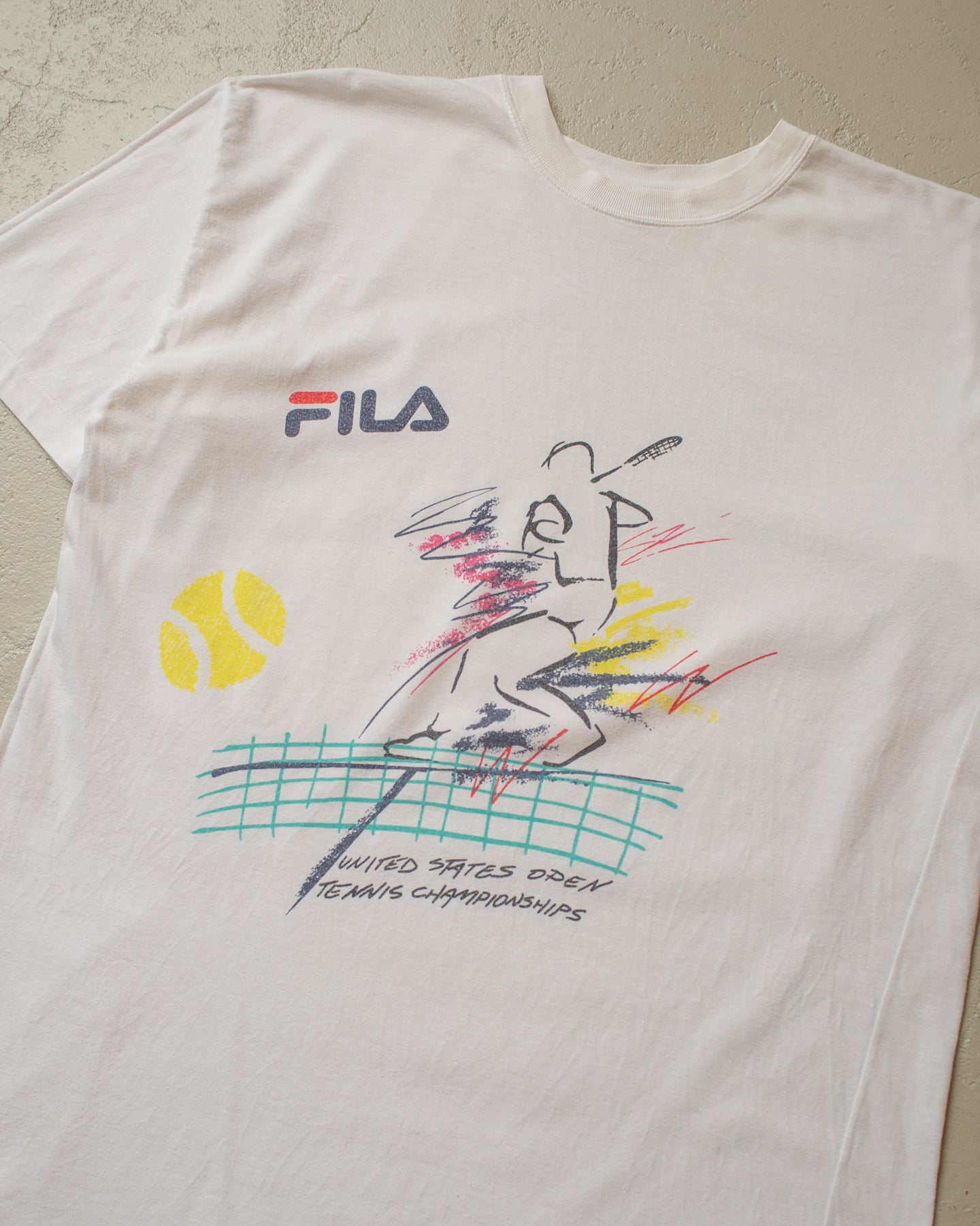 1990s Fila US Open T-shirt white - L/XL