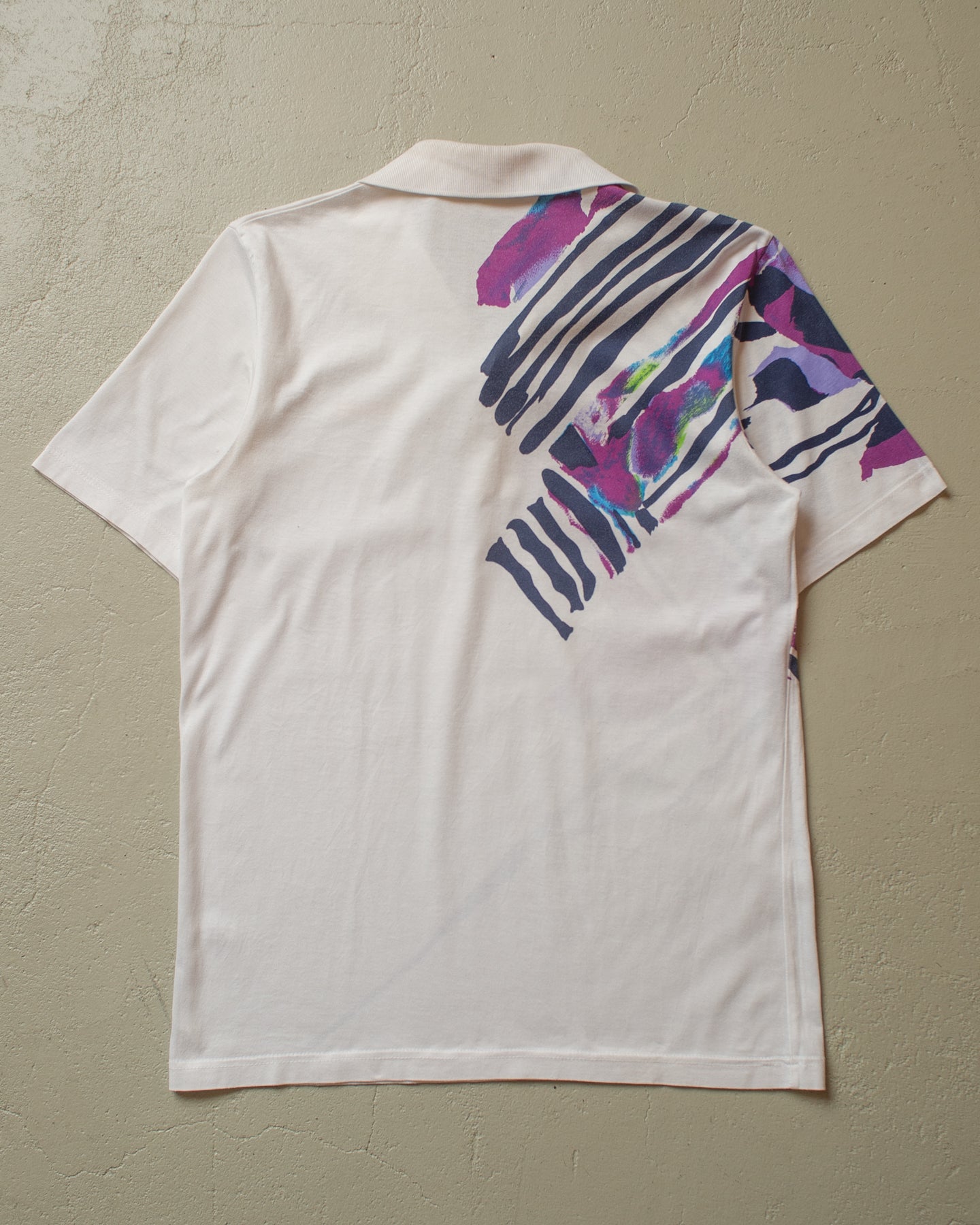 1980s Adidas Polo Shirt white - S/M
