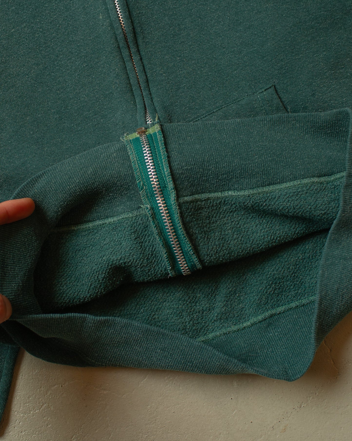 1970s Wrangler Zip Hoodie green - XS/S
