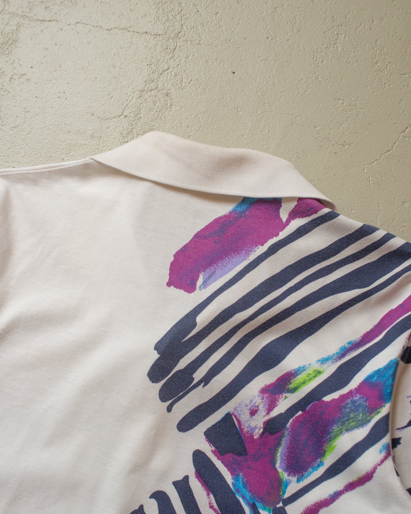 1980s Adidas Polo Shirt white - S/M