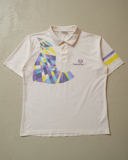 1980s/90s Sergio Tacchini Polo Shirt - L/XL