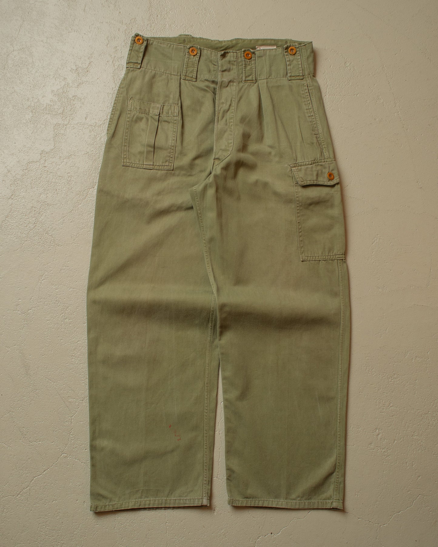 1956 Belgium Army Drill Pants khaki - W34 L31