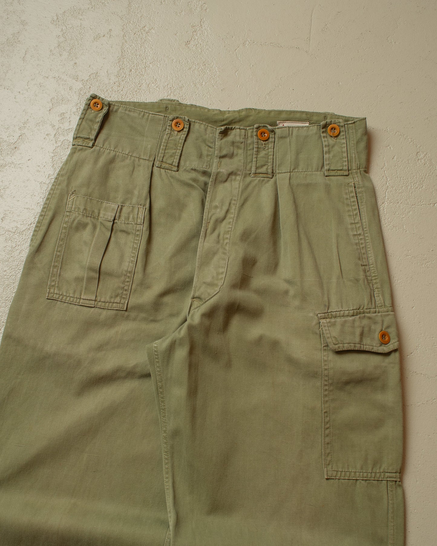 1956 Belgium Army Drill Pants khaki - W34 L31