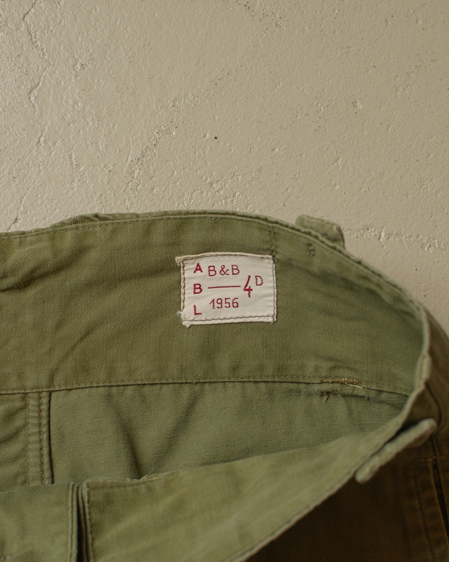 1956 Belgium Army Drill Pants khaki - W34 L31