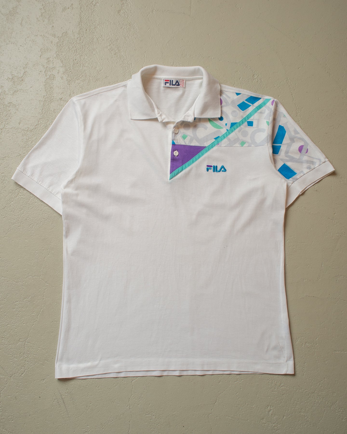 1980s Fila Polo Shirt white - XL