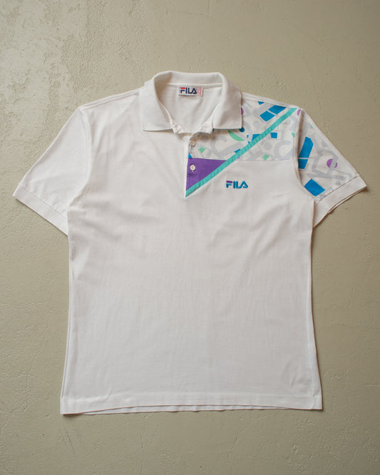 1980s Fila Polo Shirt white - XL