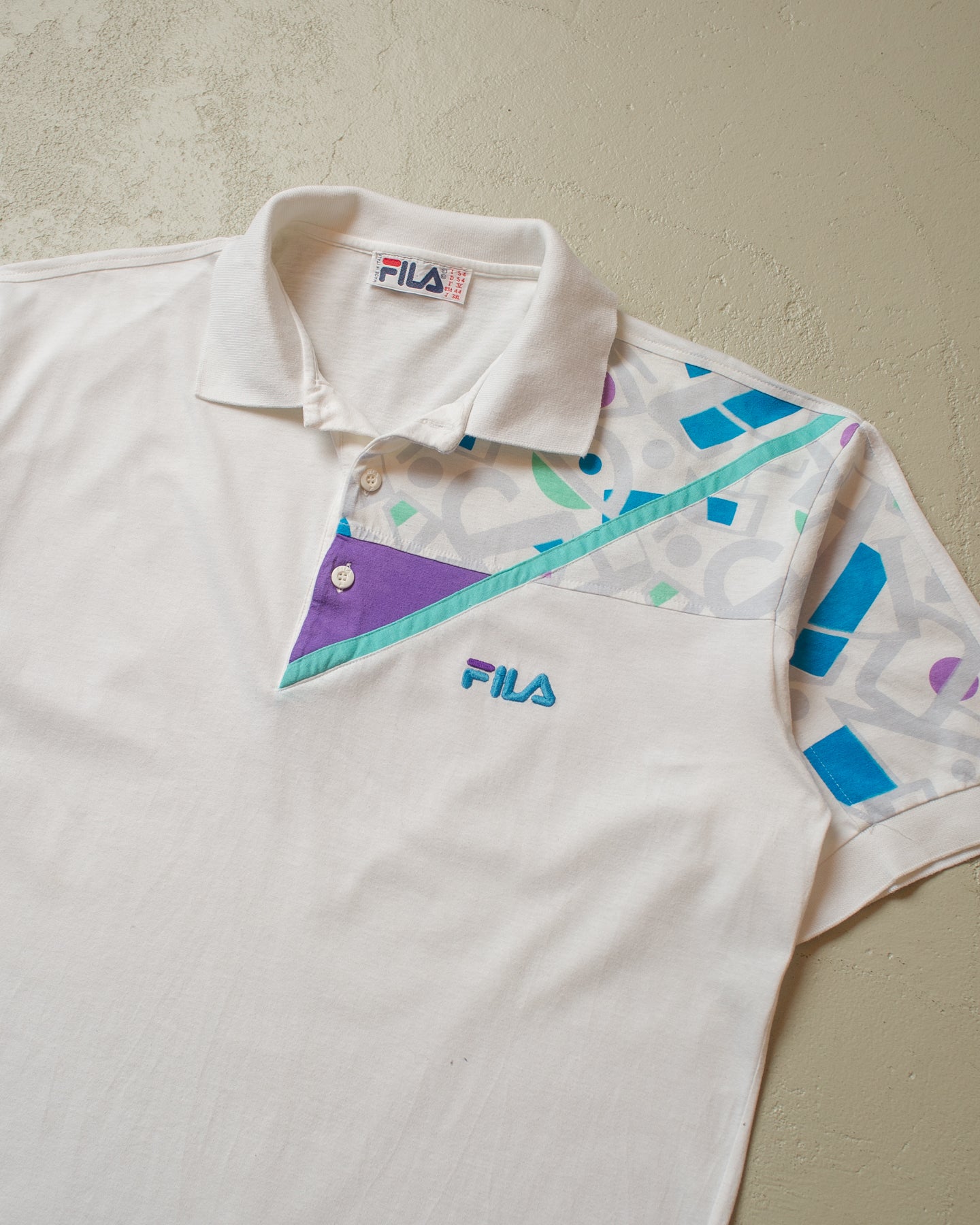 1980s Fila Polo Shirt white - XL