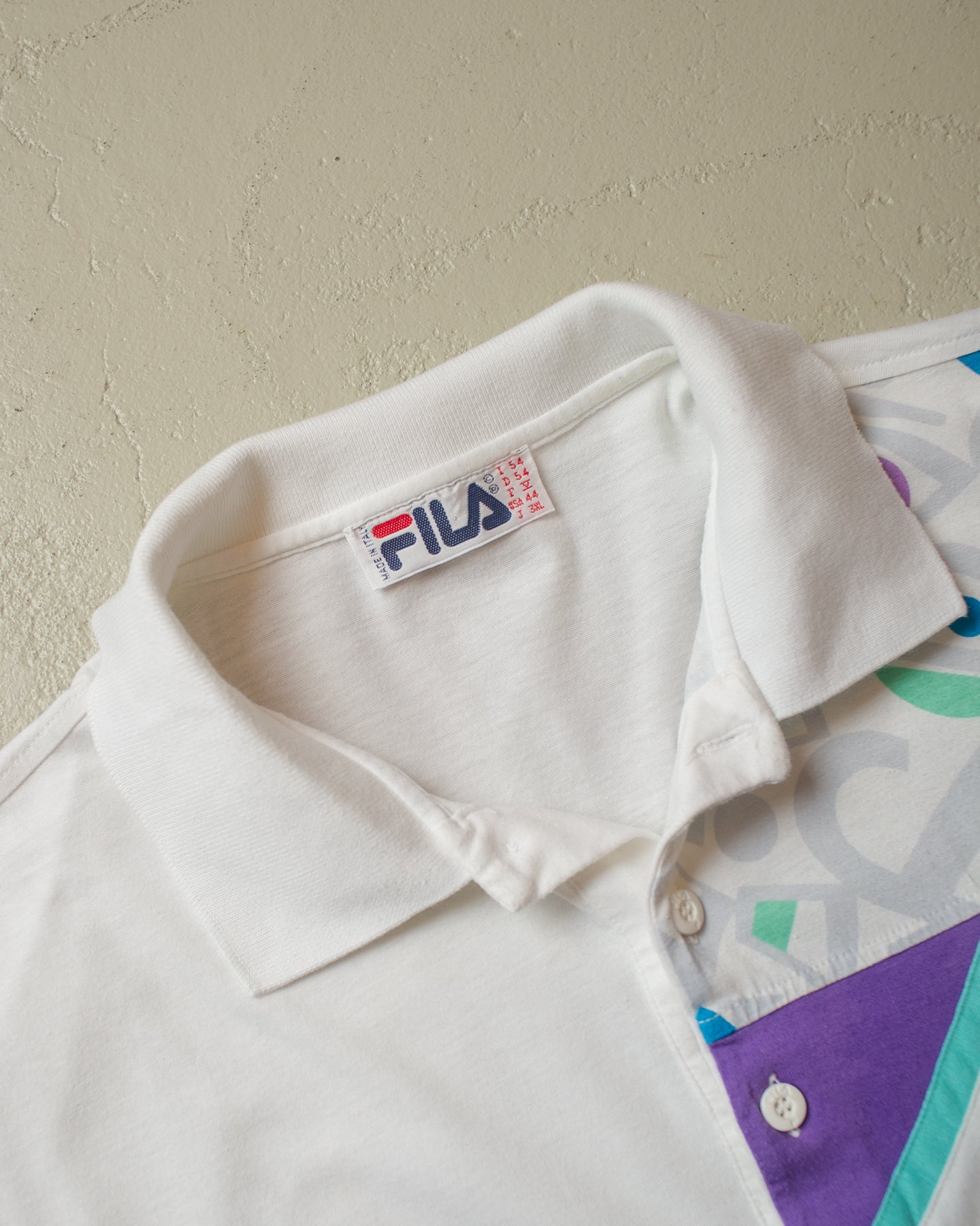 1980s Fila Polo Shirt white - XL