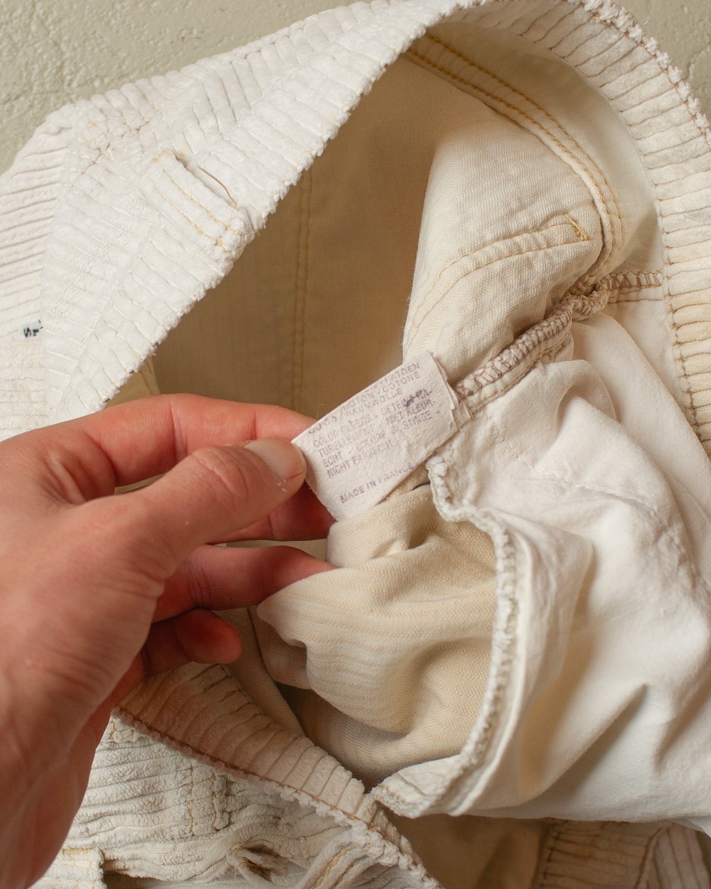 1970s Levi´s Corduroy Flared Pants white - W36 L31