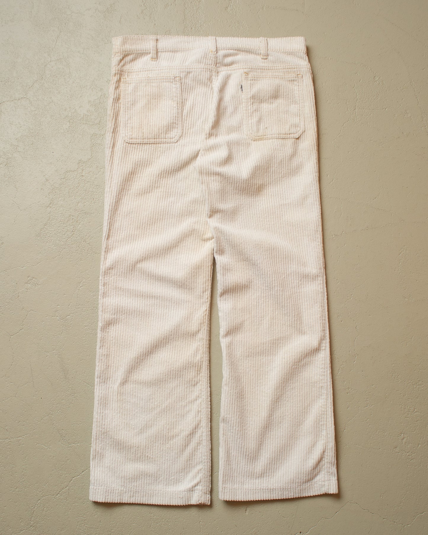 1970s Levi´s Corduroy Flared Pants white - W36 L31