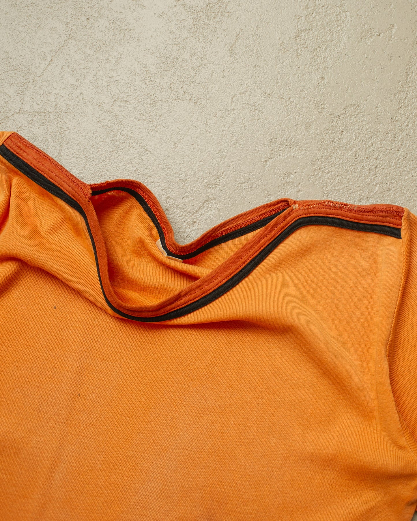1970s Faded Schiesser Ringer T-shirt orange - M