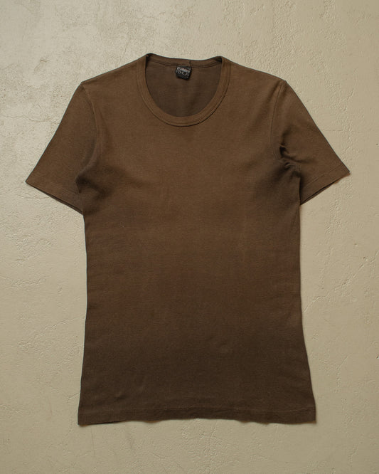 1970s/80s Sunfaded Blank T-shirt brown - M