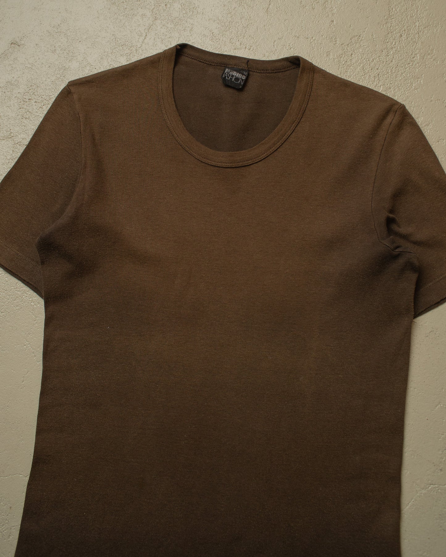 1970s/80s Sunfaded Blank T-shirt brown - M