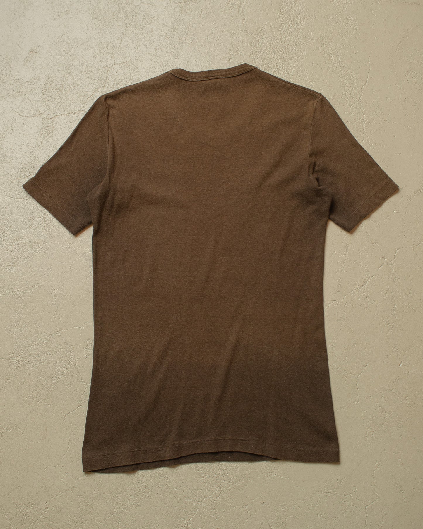 1970s/80s Sunfaded Blank T-shirt brown - M