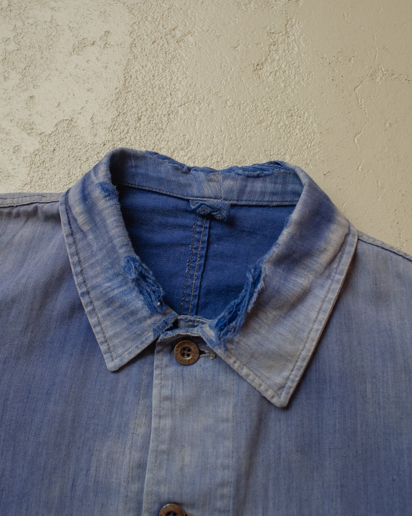 1950s Sunfaded German Work Jacket blue - M/L