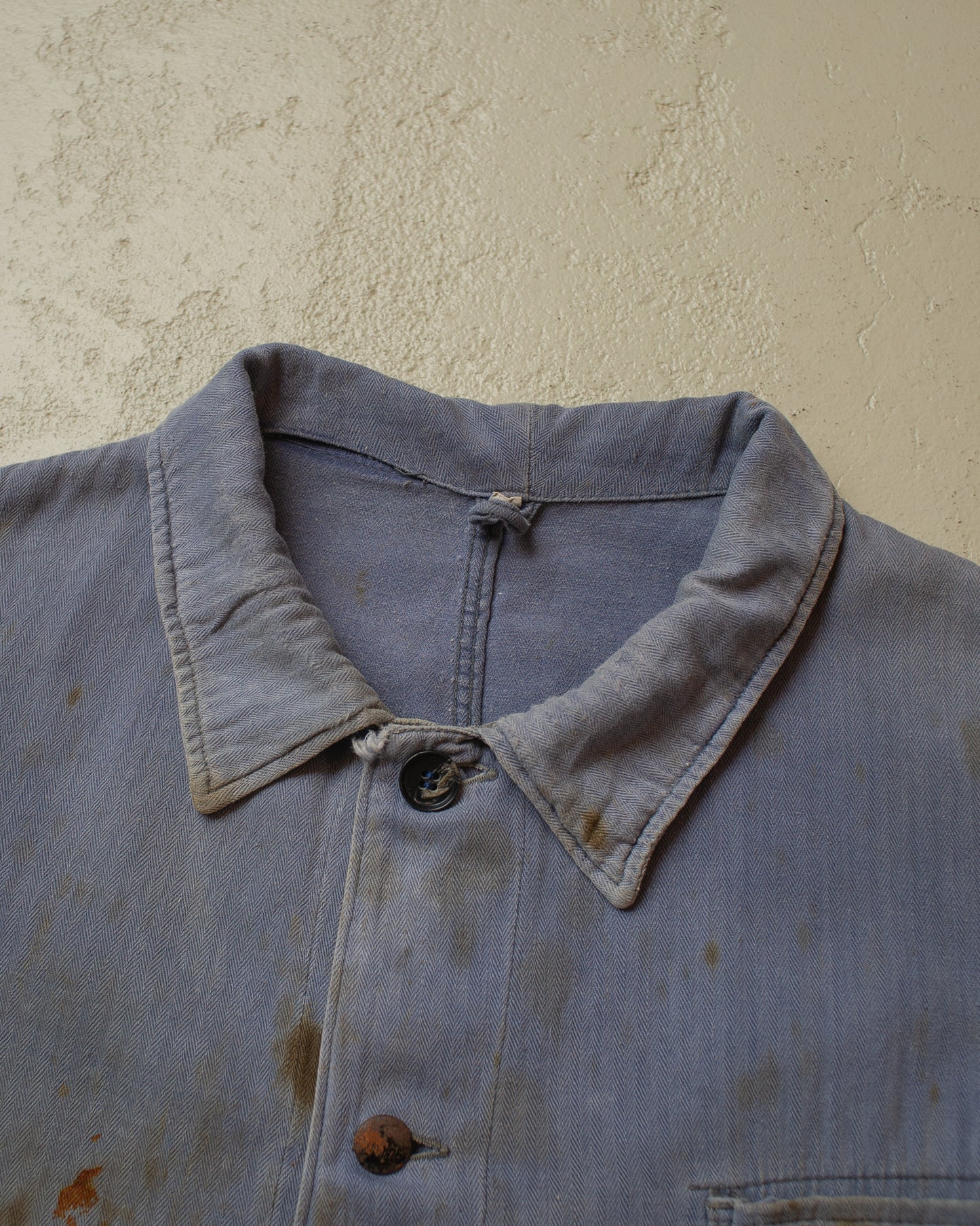 1950s stained German Work Jacket blue - M/L
