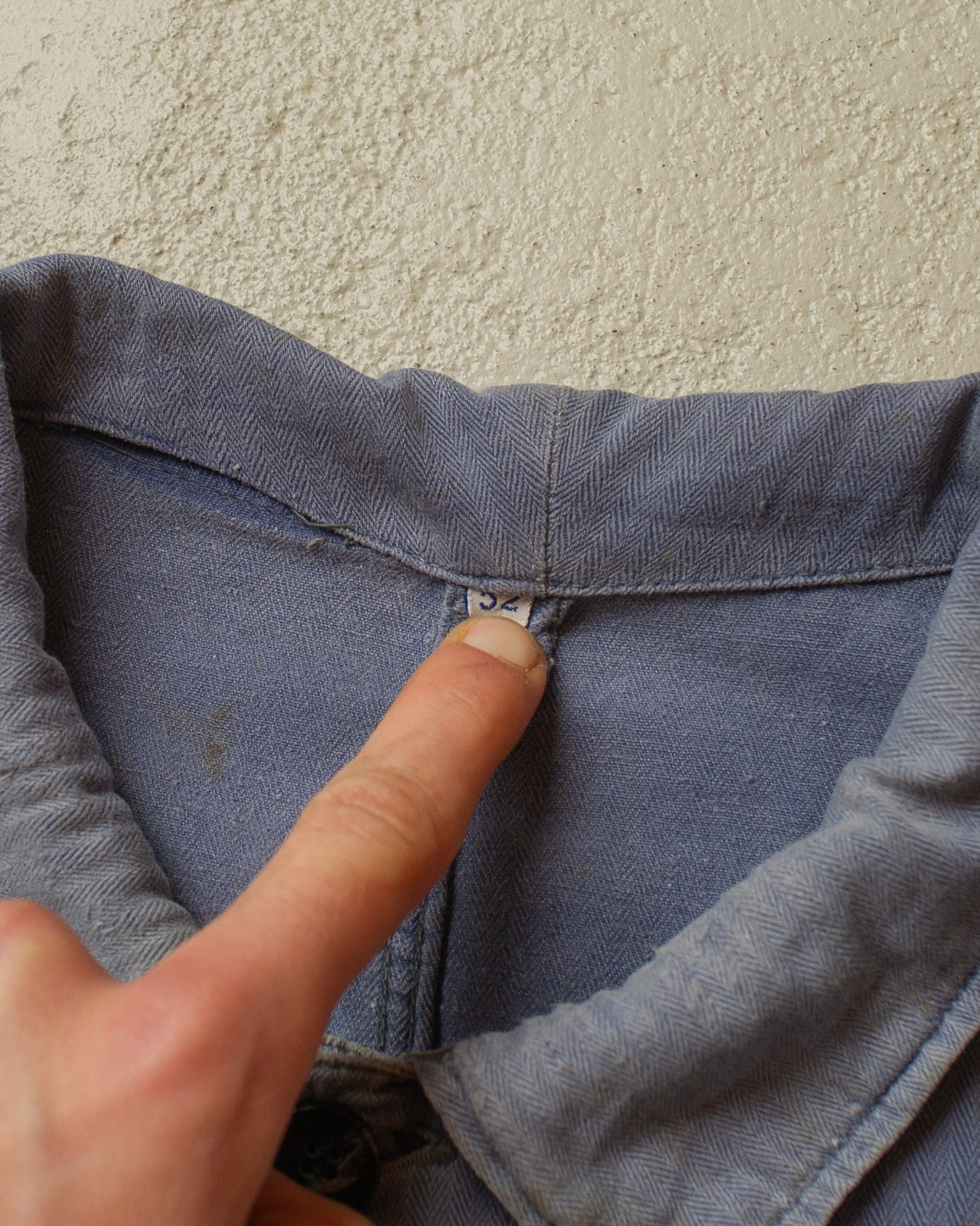 1950s stained German Work Jacket blue - M/L