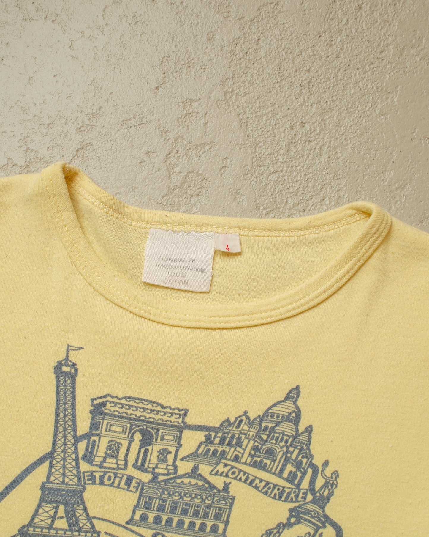 1970s/80s France Souvenir Ringer T-shirt yellow - M