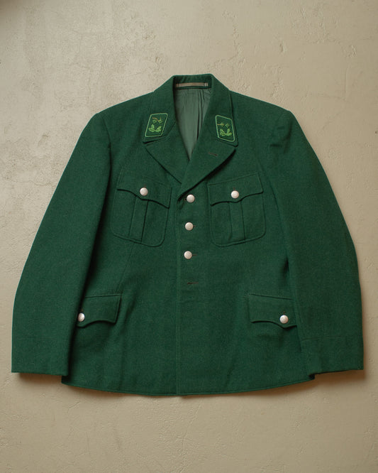 1950s German Police Uniform Suit Jacket green - M/L
