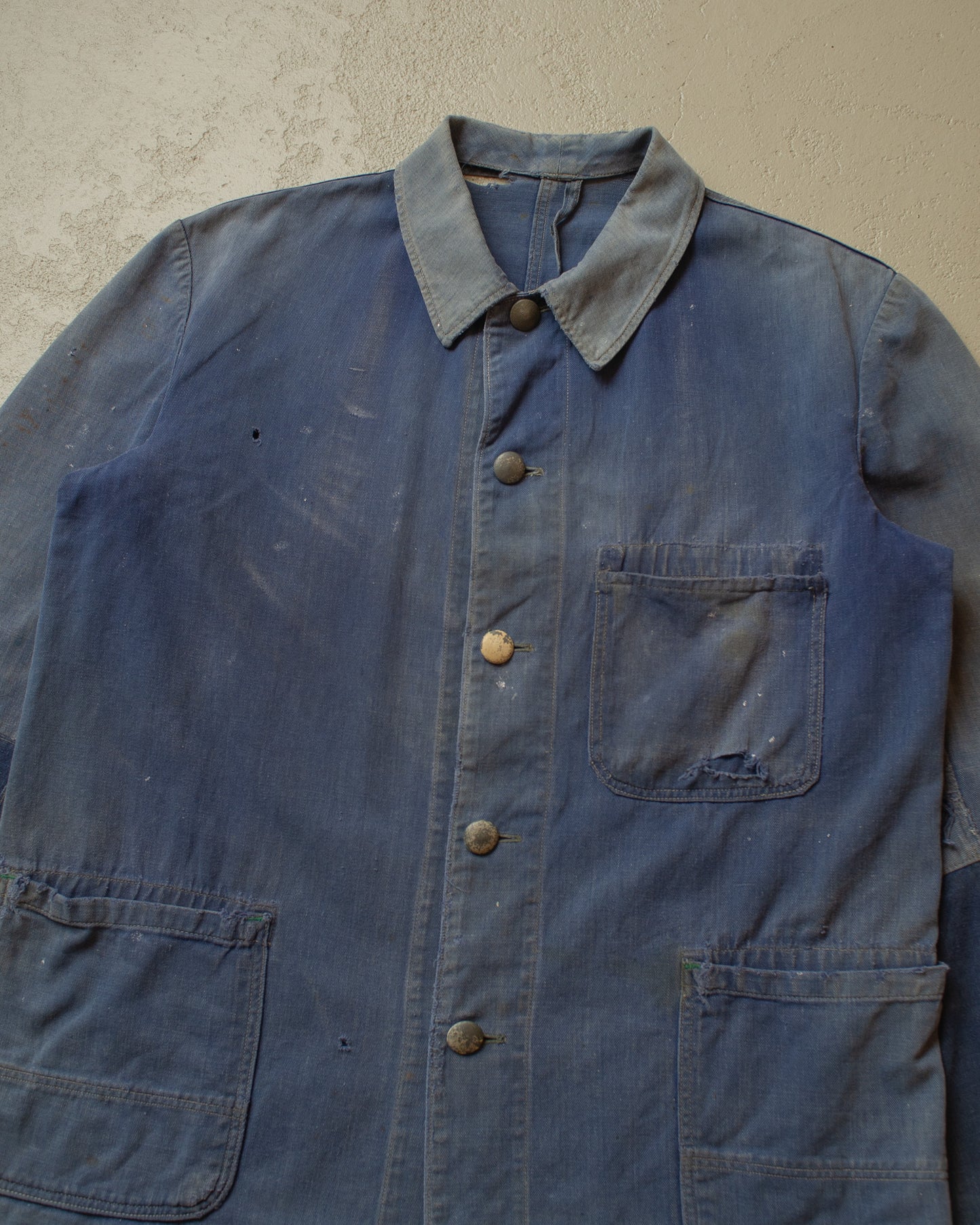 1950s repaired German Work Jacket blue - M/L
