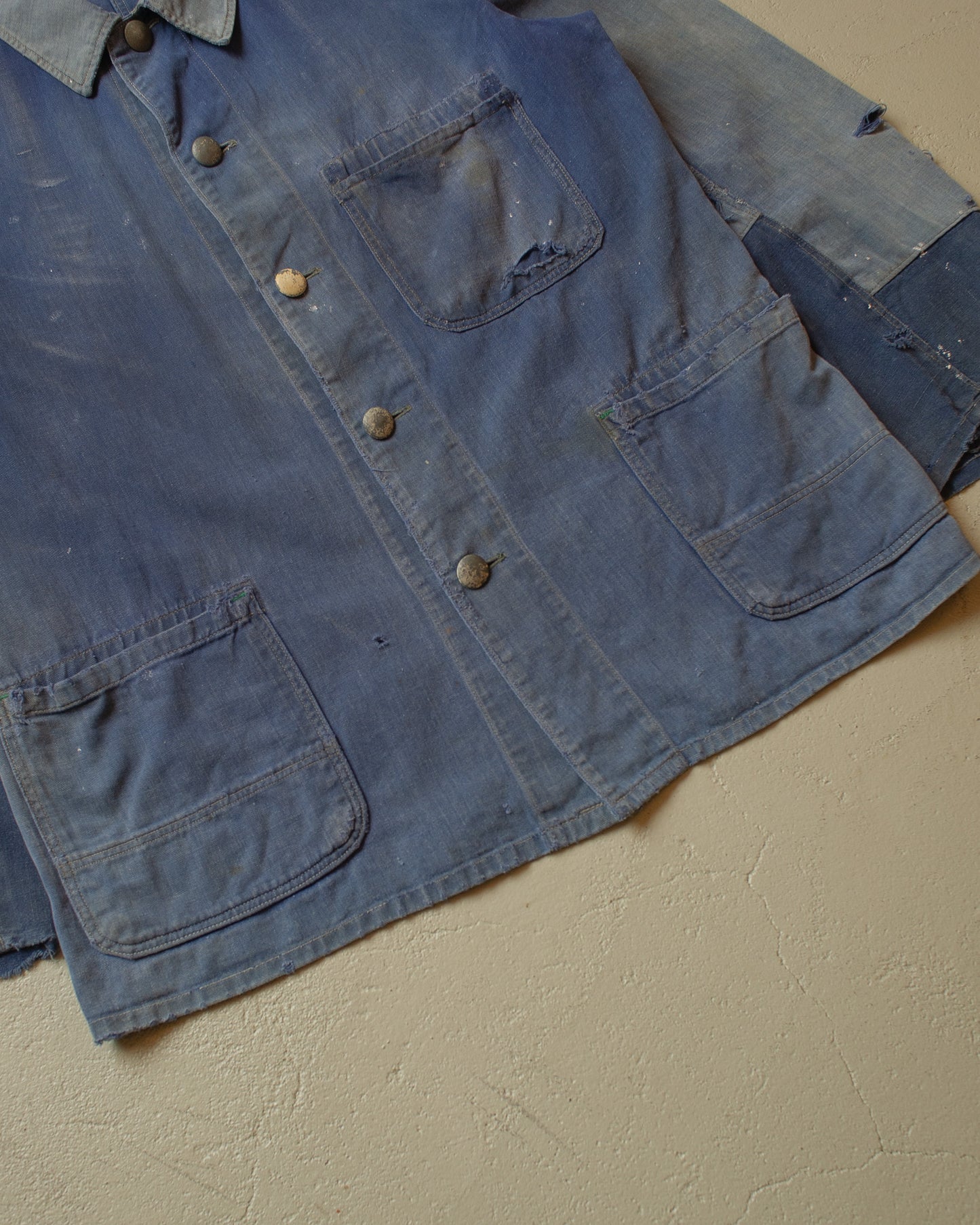 1950s repaired German Work Jacket blue - M/L