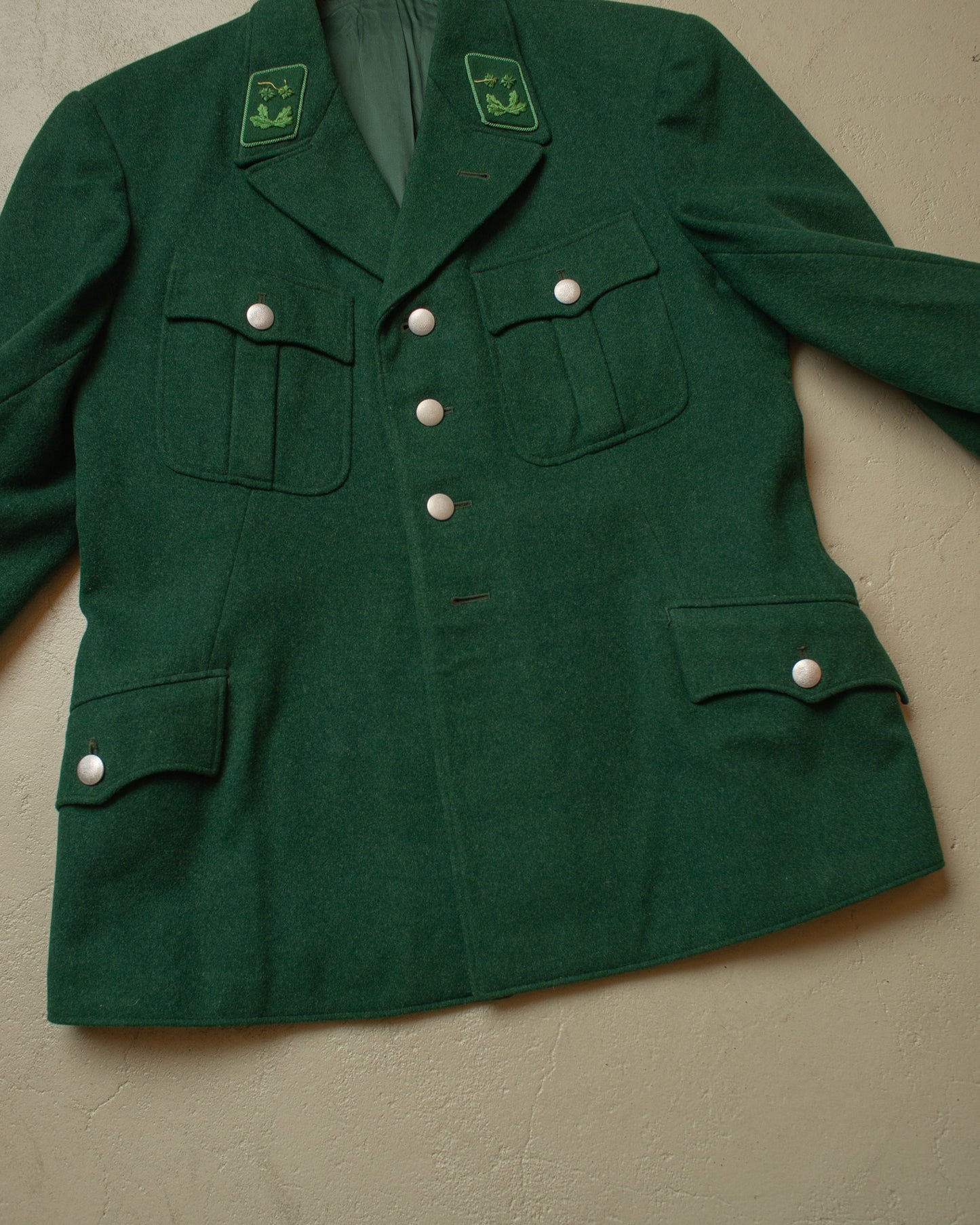 1950s German Police Uniform Suit Jacket green - M/L