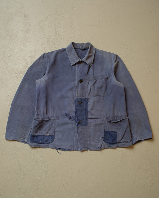 1950s distressed German Work Jacket blue - M/L