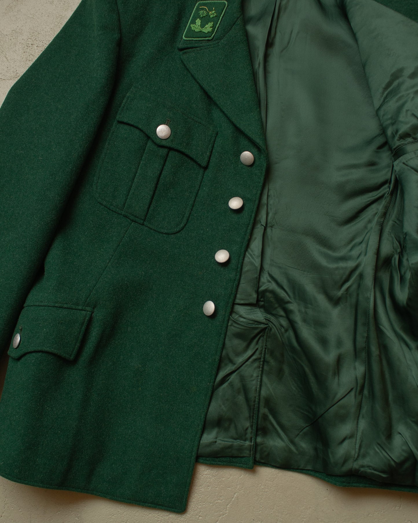 1950s German Police Uniform Suit Jacket green - M/L