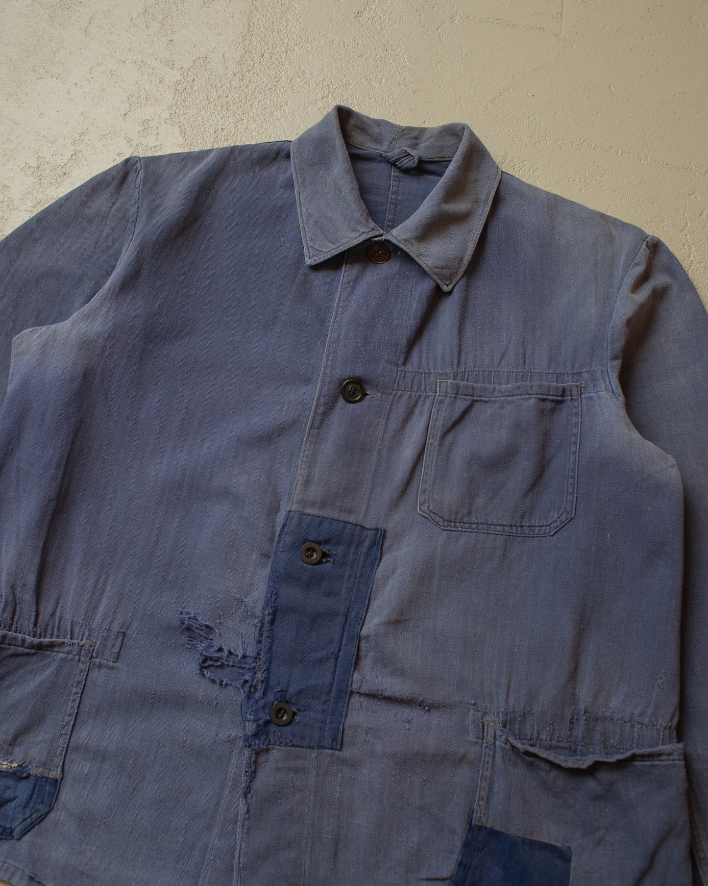 1950s distressed German Work Jacket blue - M/L