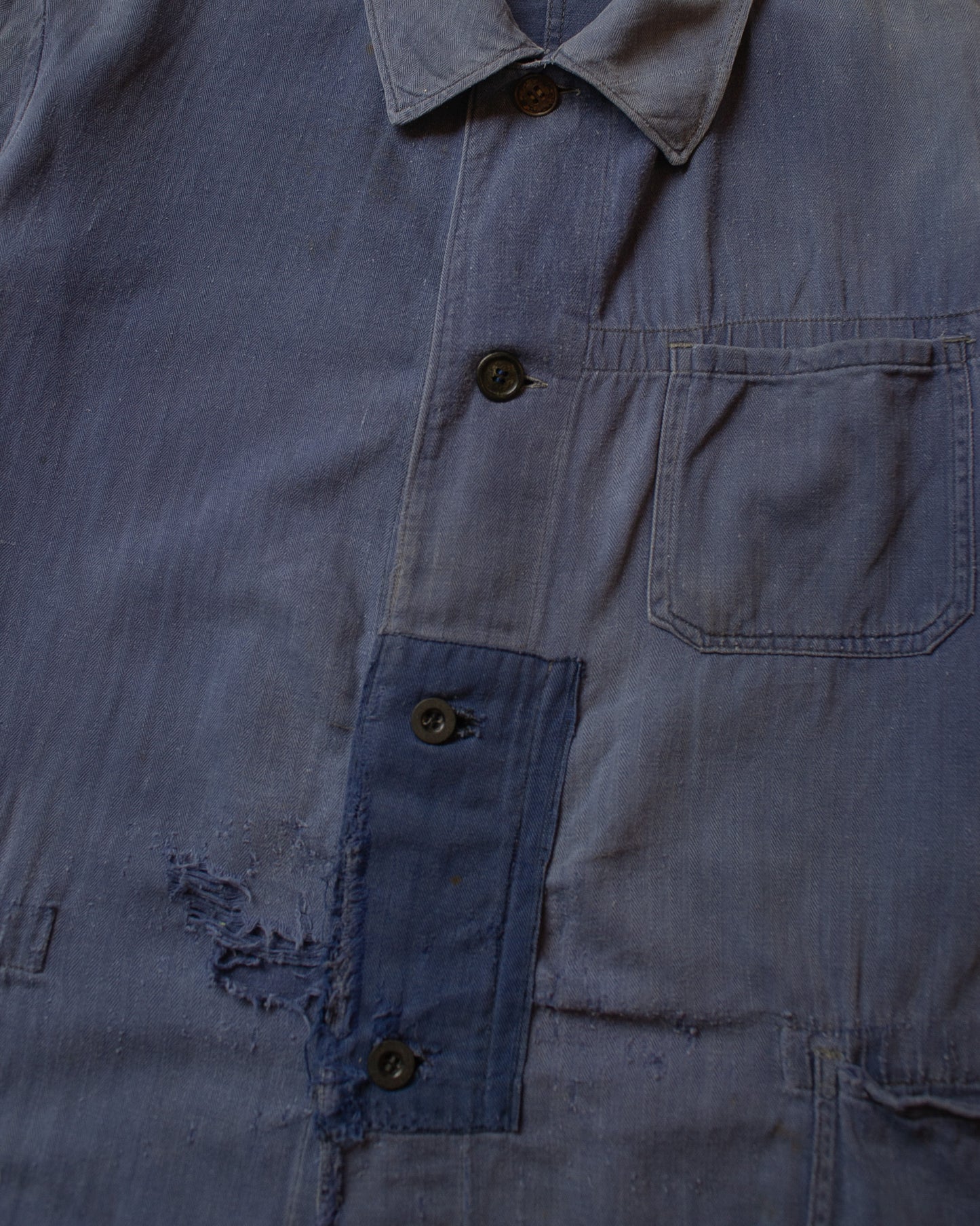 1950s distressed German Work Jacket blue - M/L