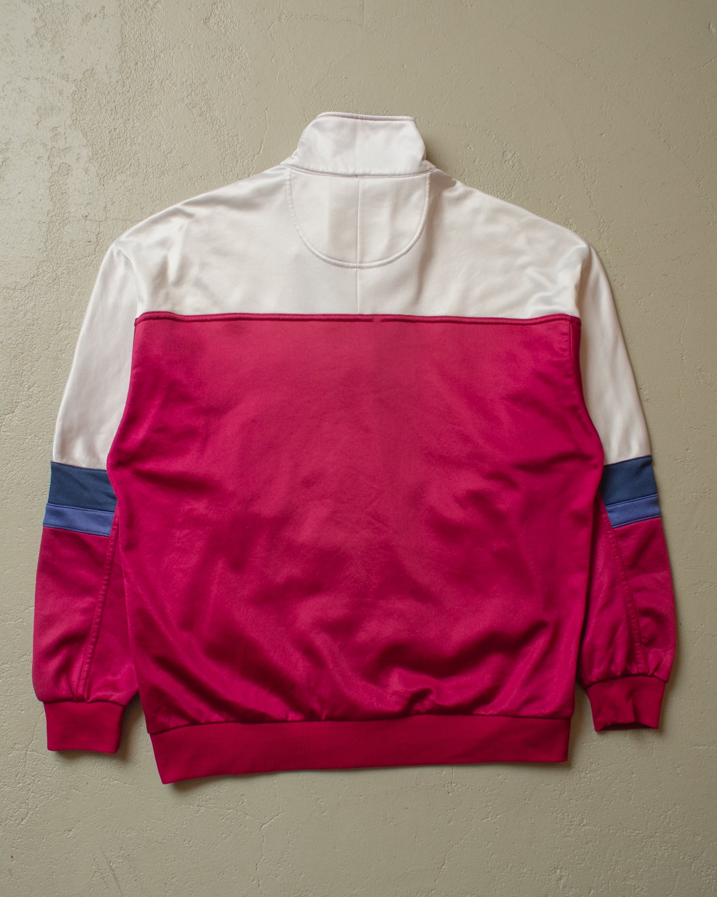 1980s Asics Track Jacket white/pink - L