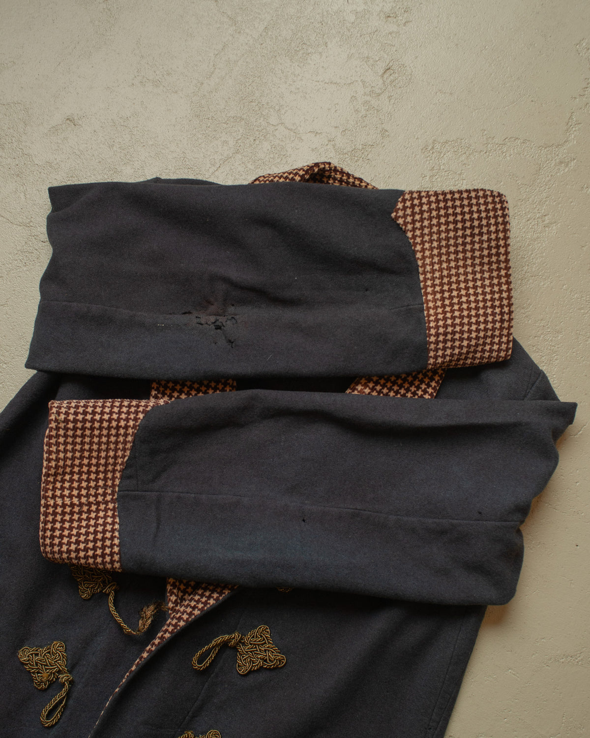 1920s German distressed Smoking Jacket grey - M/L