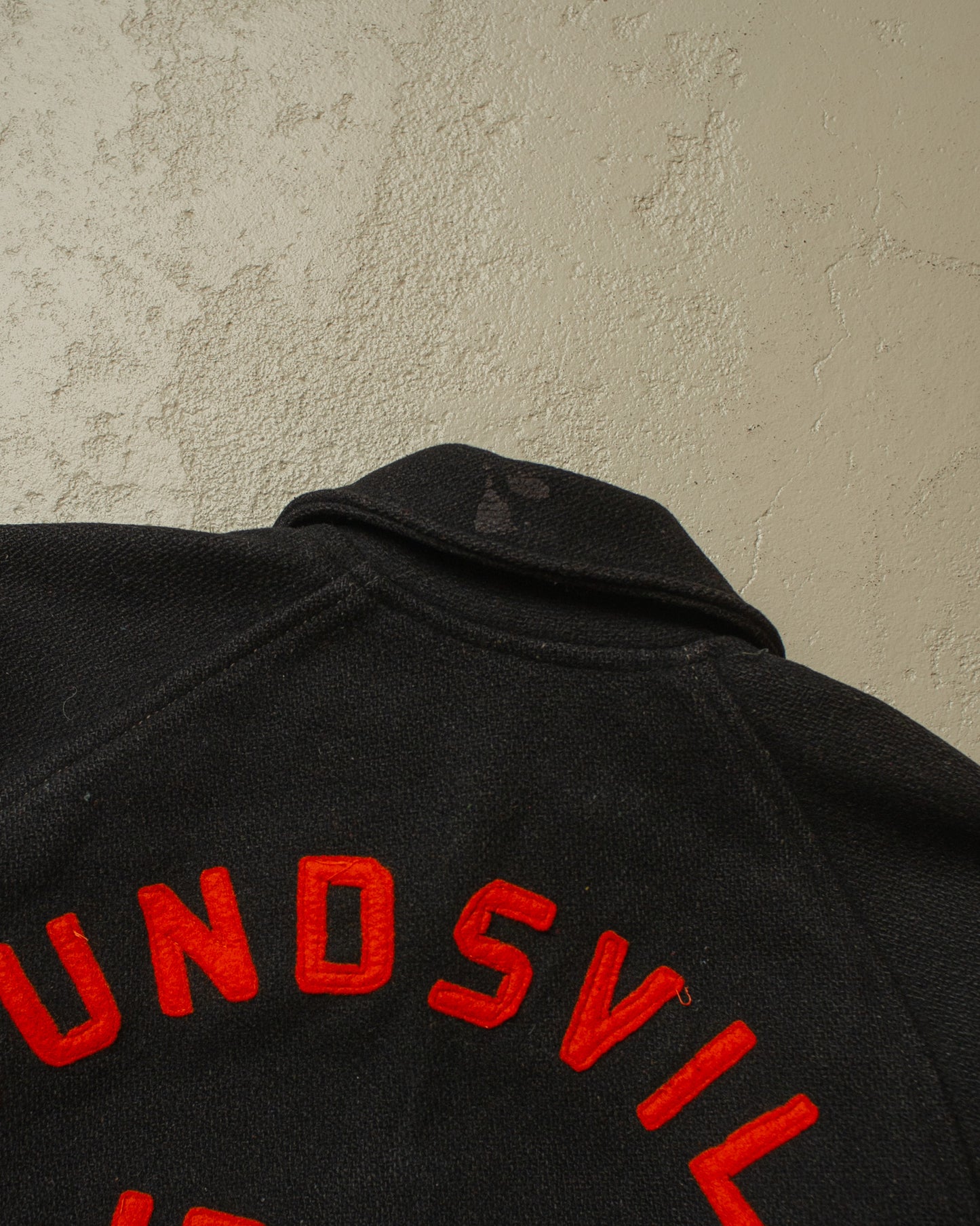 1960s Wool Varsity Jacket black - S