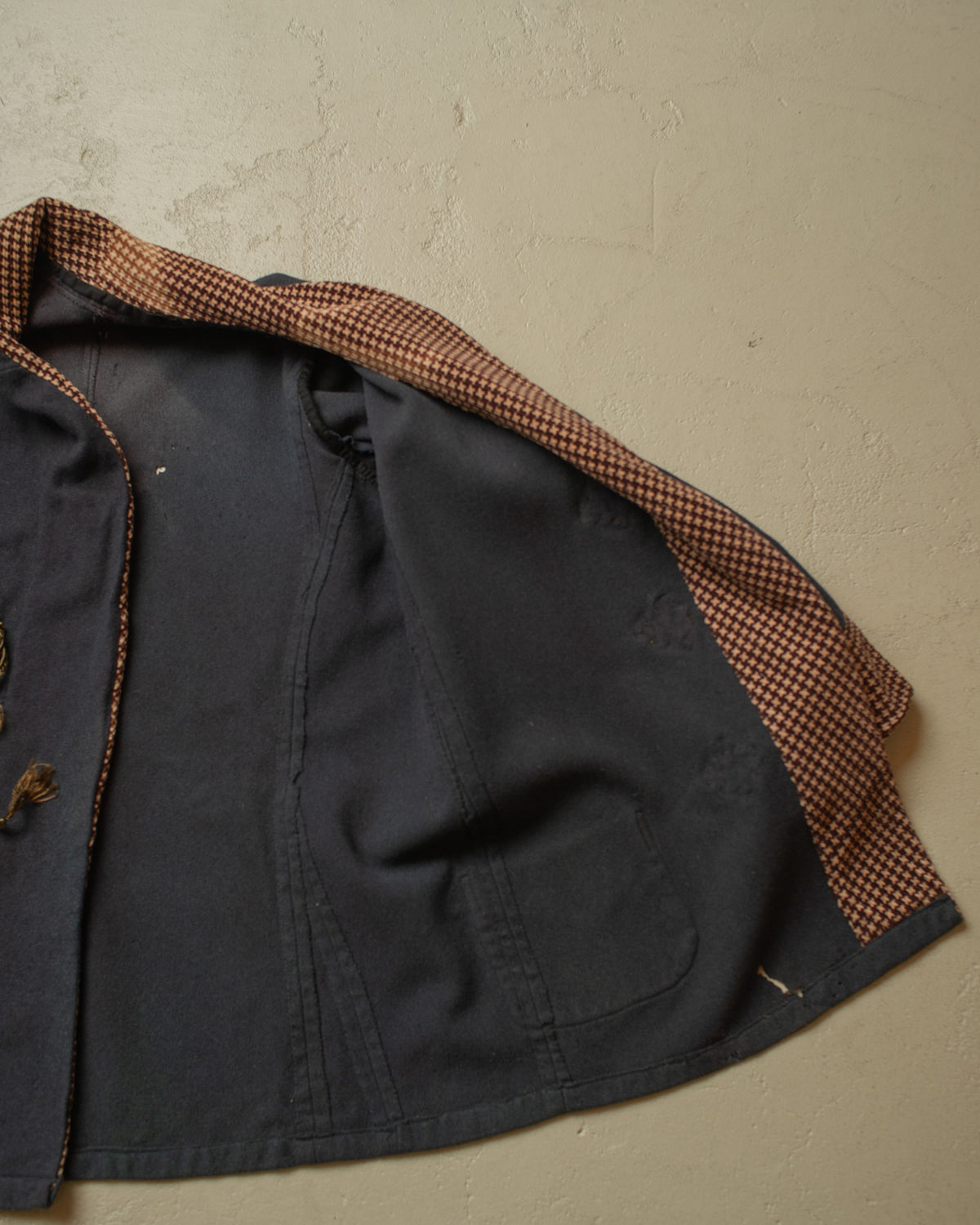 1920s German distressed Smoking Jacket grey - M/L