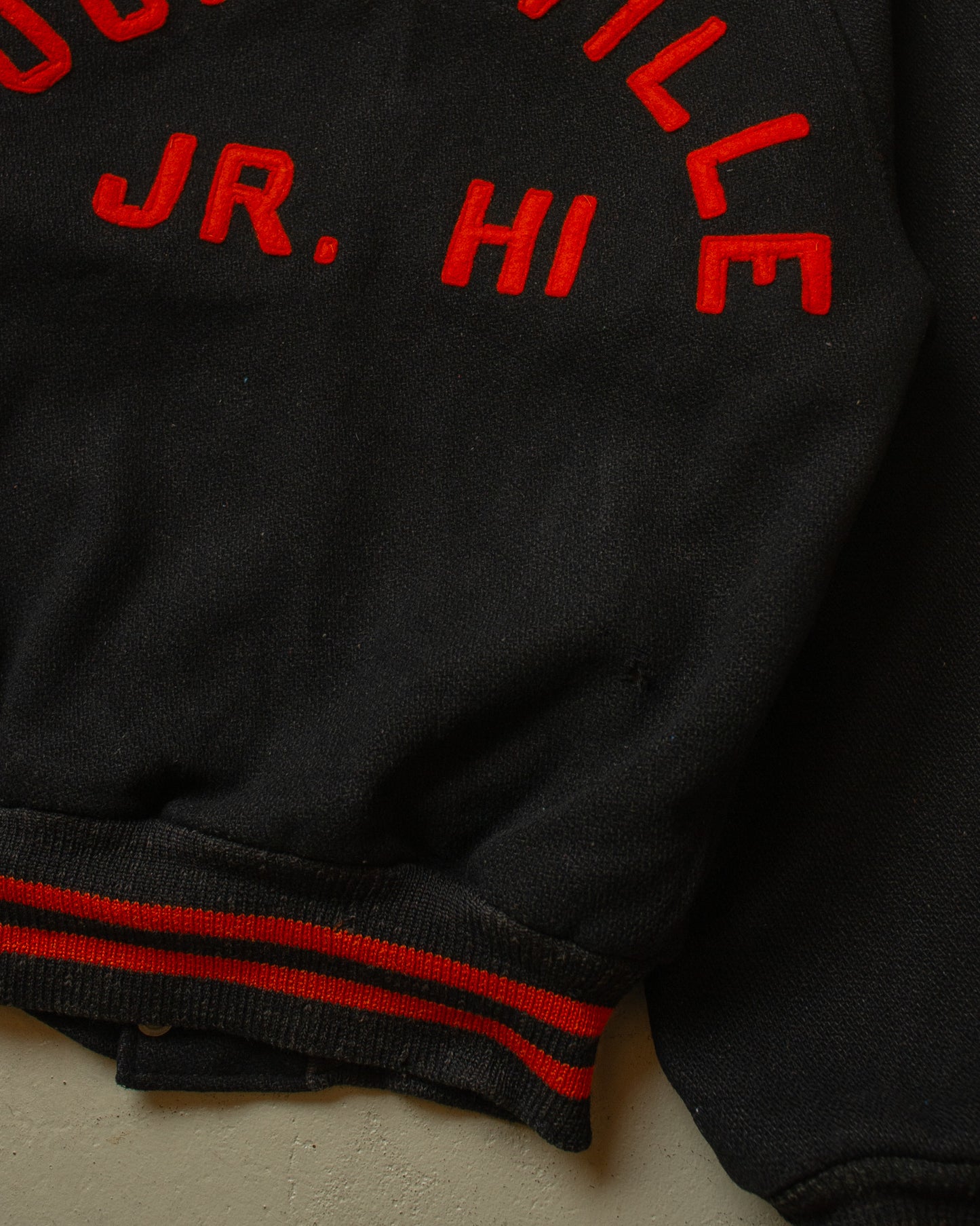 1960s Wool Varsity Jacket black - S