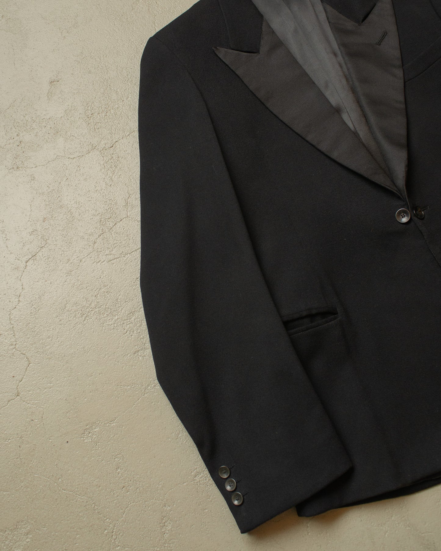 1930s/40s German Wool Evening Suit Jacket black - M