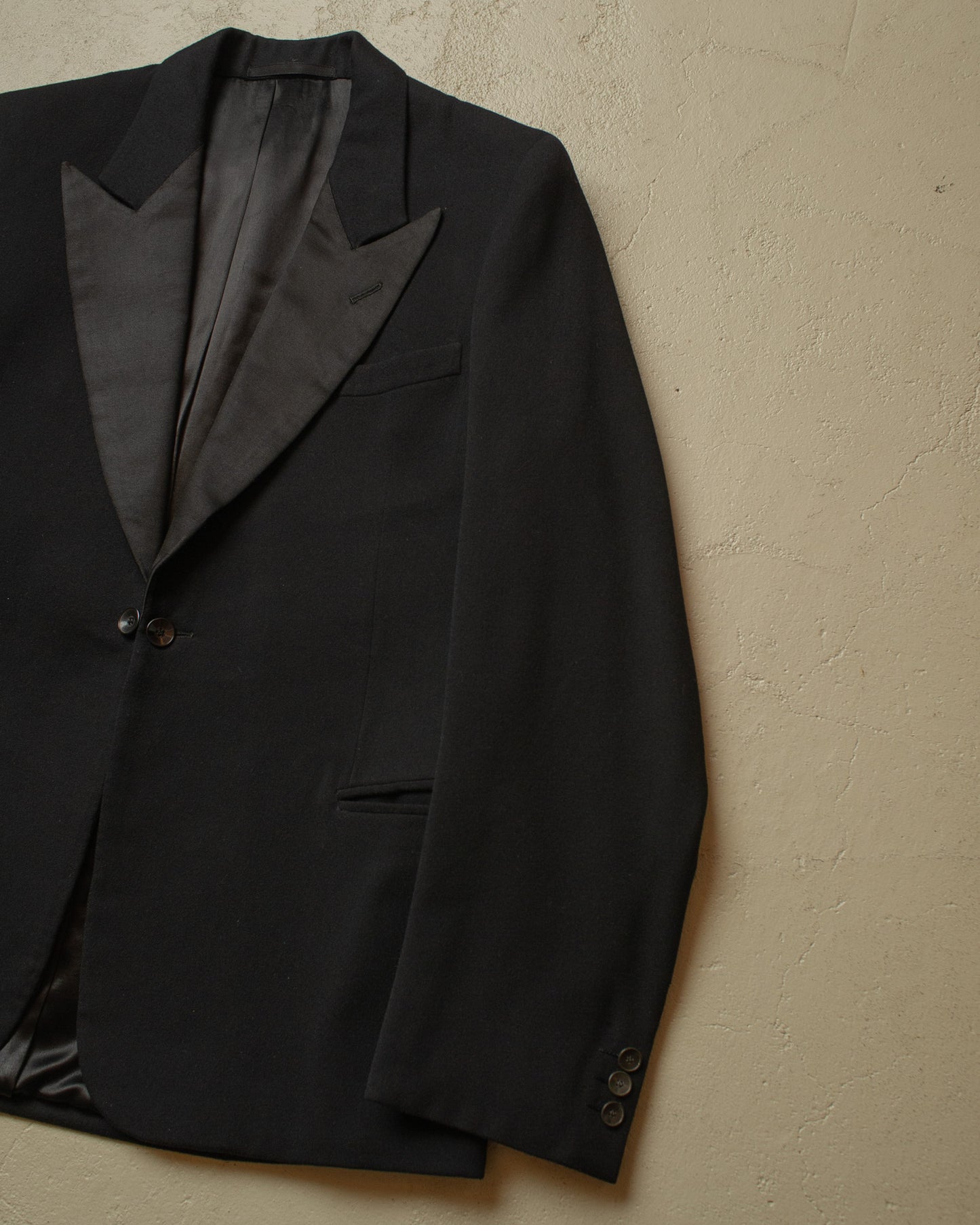1930s/40s German Wool Evening Suit Jacket black - M