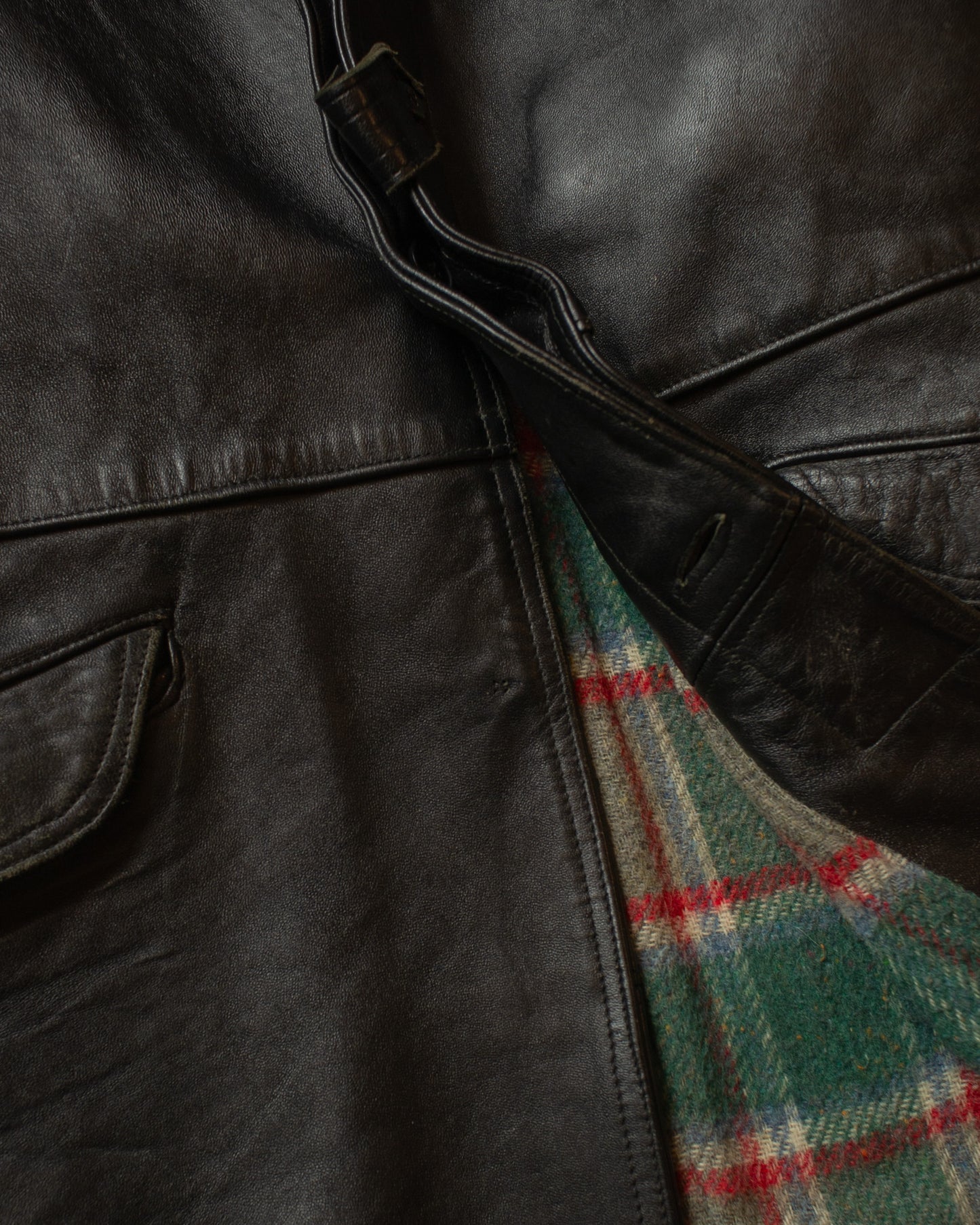 1950s/60s French Fireman Leather Jacket black - S/M