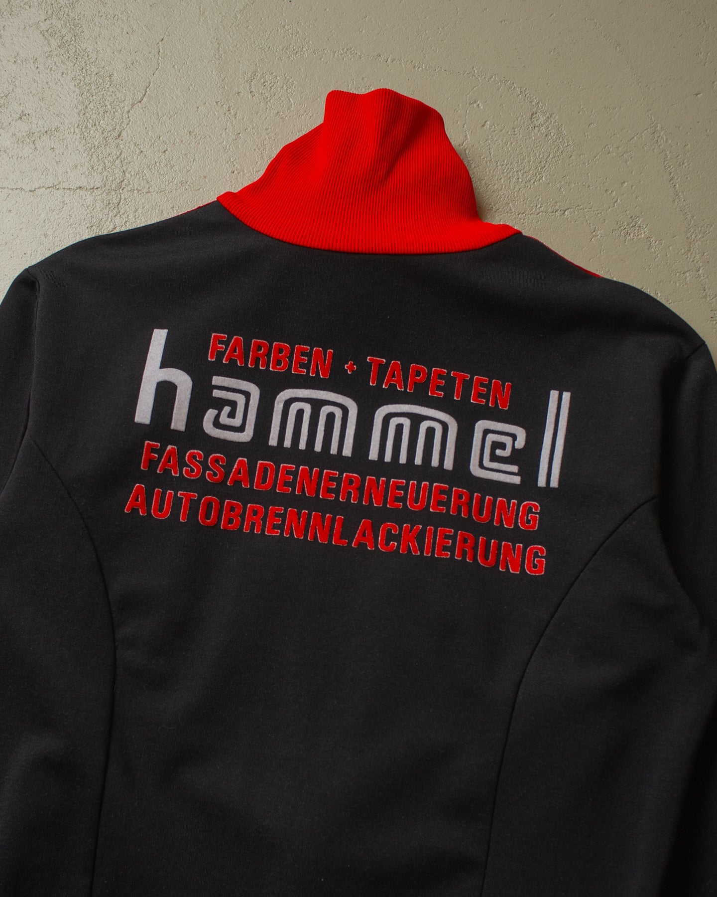 1970s Adidas Two Tone Track Jacket black/red - M/L