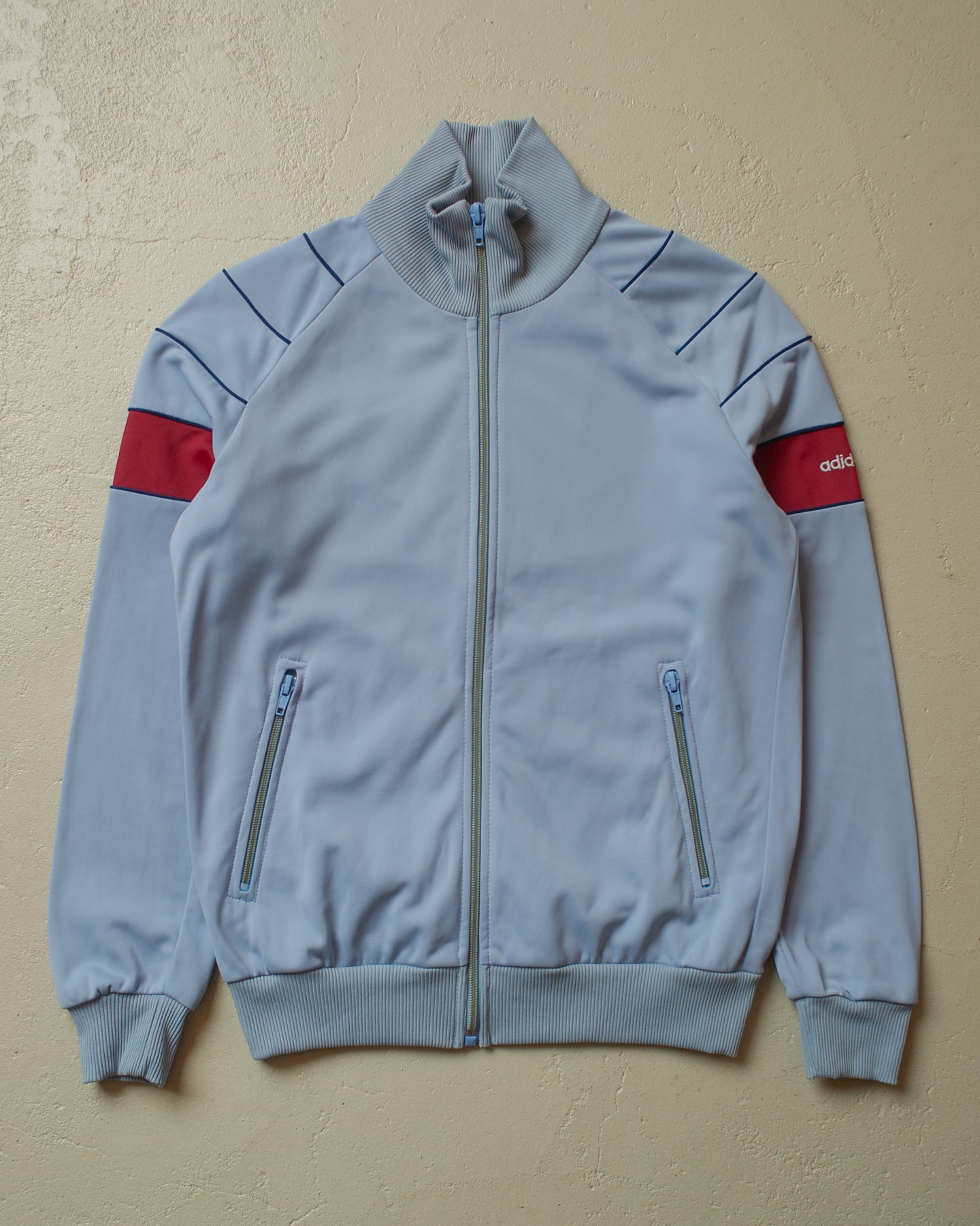 1980s Adidas Two Tone Track Jacket blue/red - S