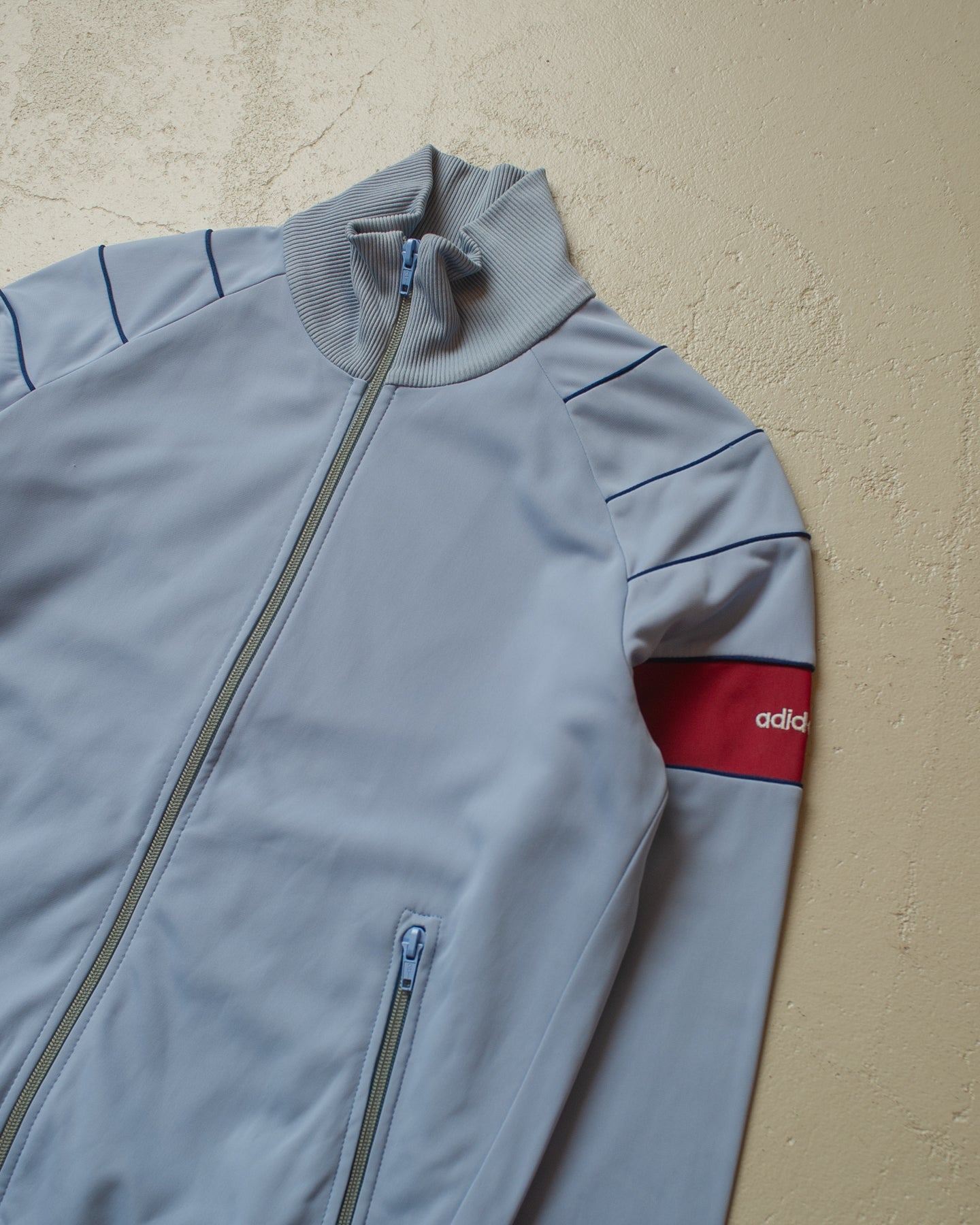 1980s Adidas Two Tone Track Jacket blue/red - S
