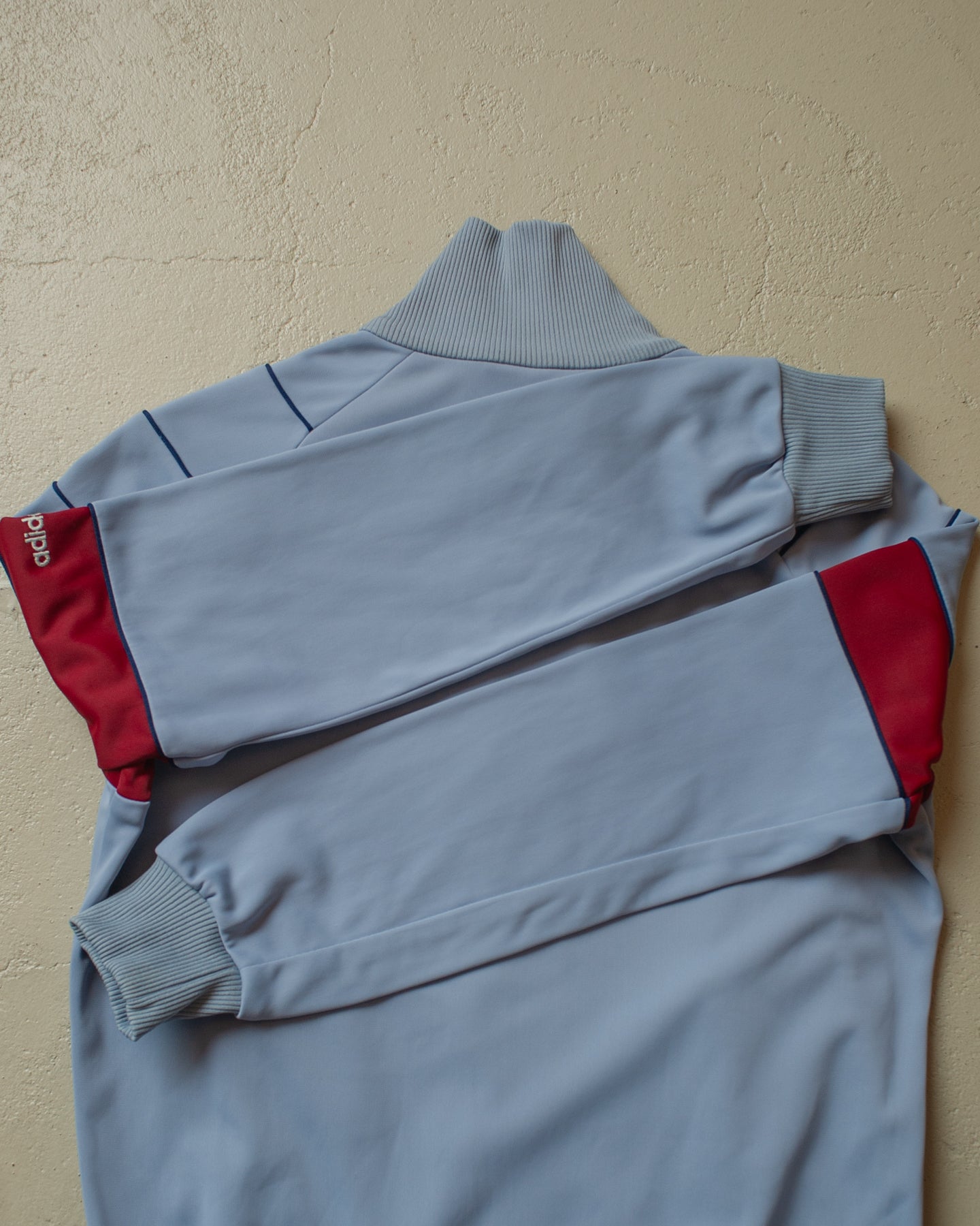 1980s Adidas Two Tone Track Jacket blue/red - S