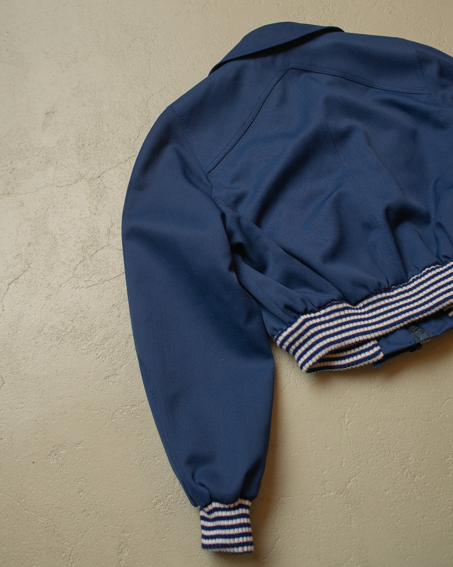 1970s Womens cropped Two Pocket Jacket navyblue - M