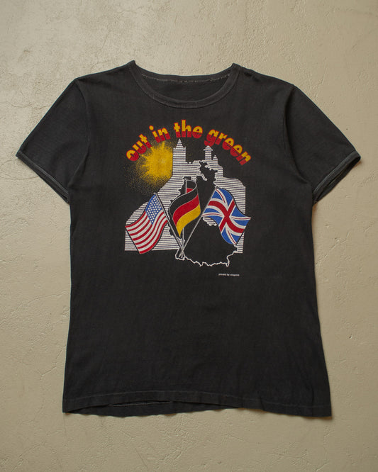 1987 "Out in the green" Festival T-shirt black - M/L