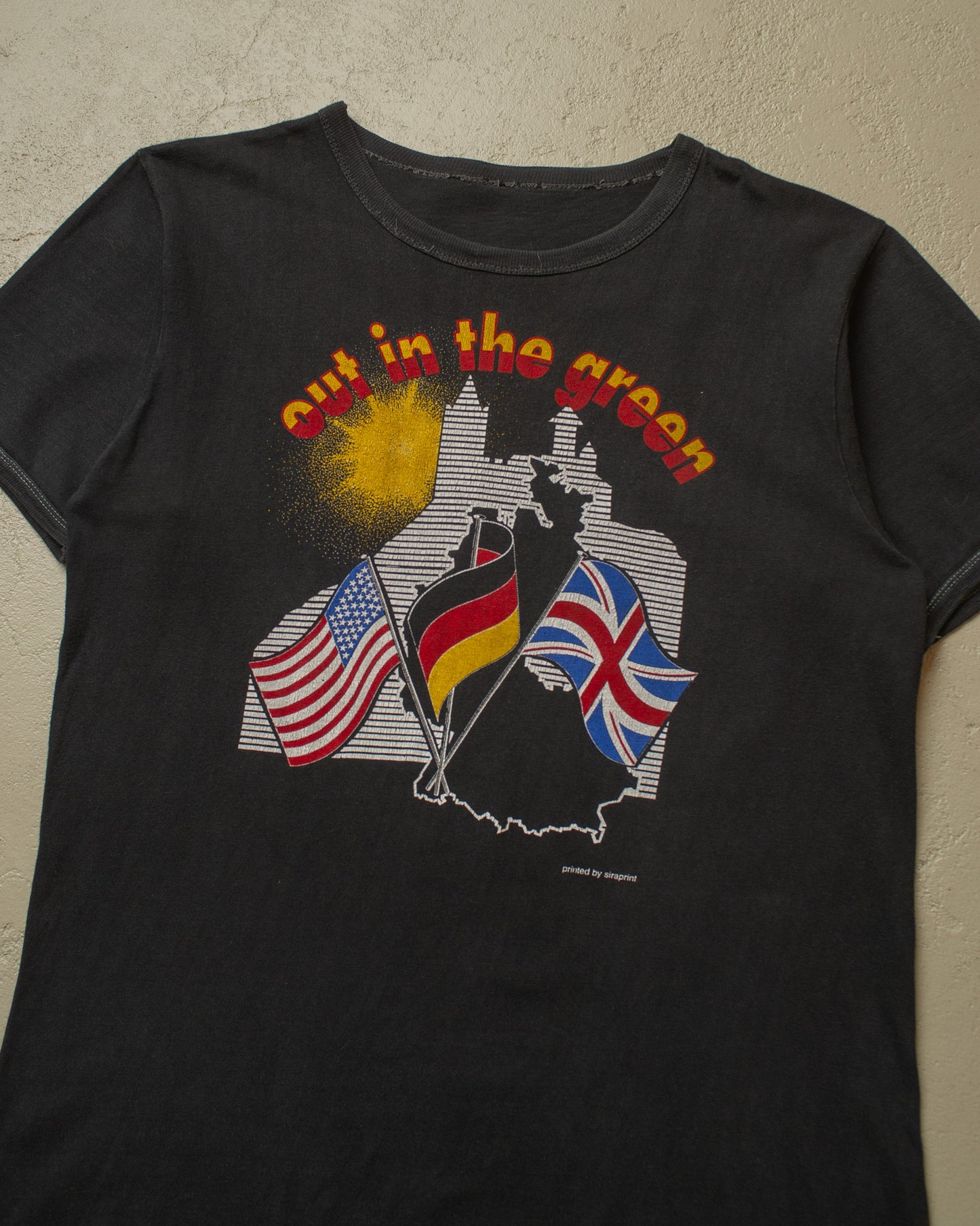 1987 "Out in the green" Festival T-shirt black - M/L