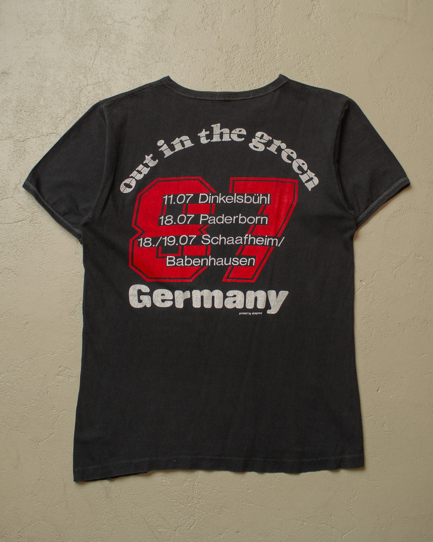 1987 "Out in the green" Festival T-shirt black - M/L